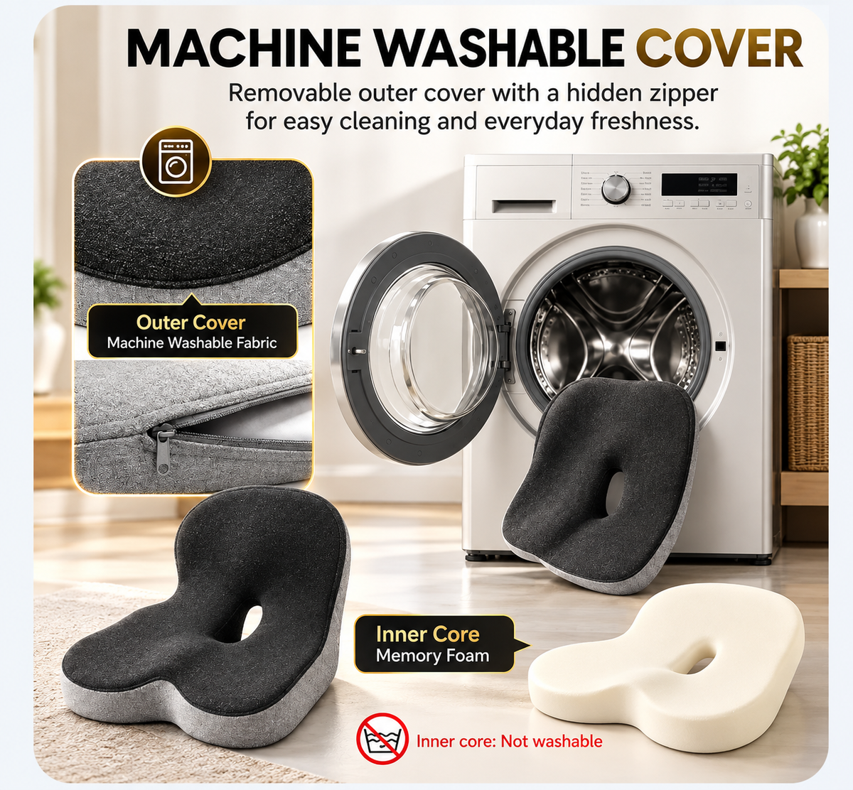 SensaCurve™ - Premium Contoured Seat & Lumbar Support System